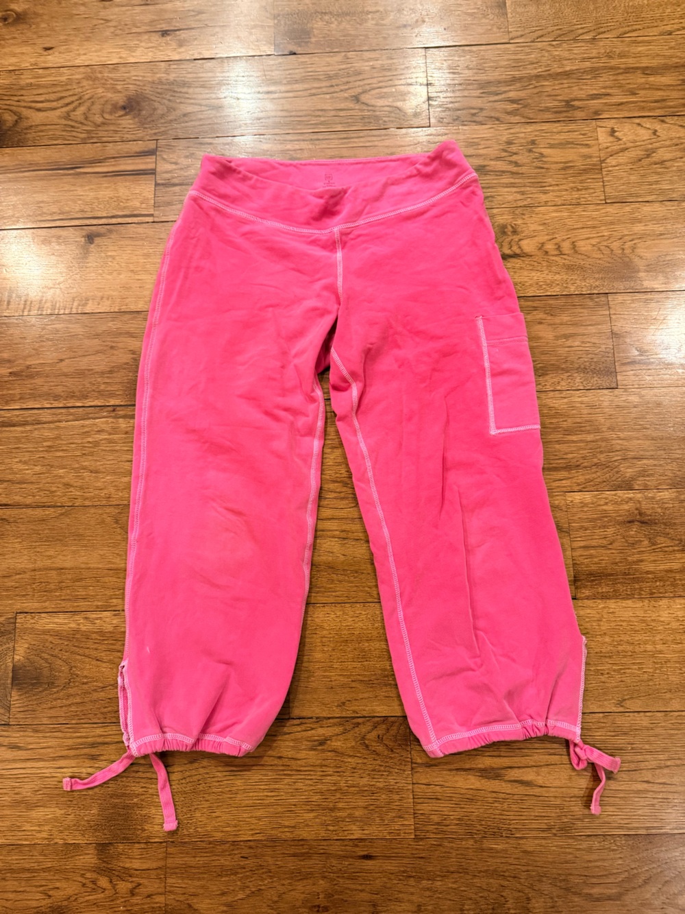 Gap Pink Drawstring Capri Sweatpants - Comfortable Active Bottoms